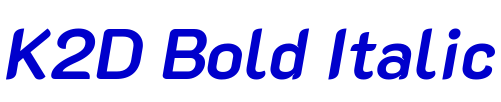 K2D Bold Italic 字体